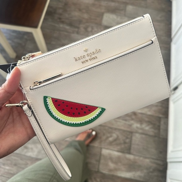 kate spade Handbags - Unique 🍉 new Kate spade leather wallet wristlet